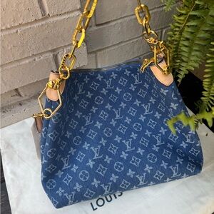 Louis Vuitton Denim Blue Monogram Shoulder Bag